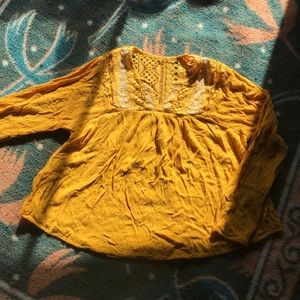 Boho yellow blouse